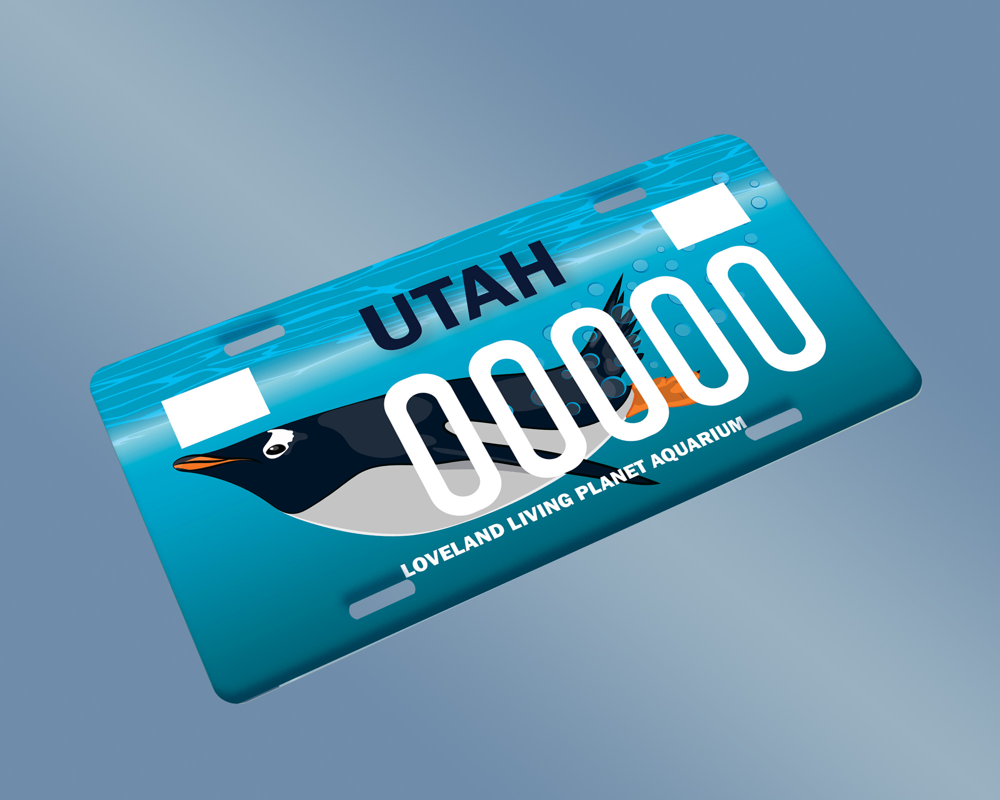Penguin License Plate Flat